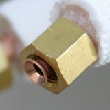 フレアーツールで加工した銅管の写真(配管のフレア加工)