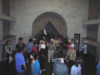 定陵の地下宮殿(出口)