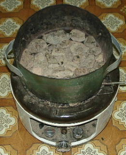 石油コンロの石焼芋器への改造