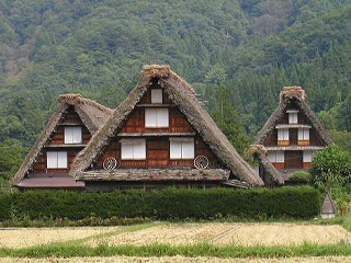 The direction of Gassyou-zukuri roof of Shirakawago