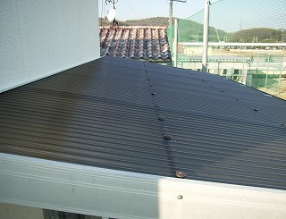 Polycarbonate roof after exchanged