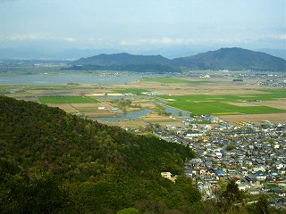 八幡山の頂上から東側を見た写真